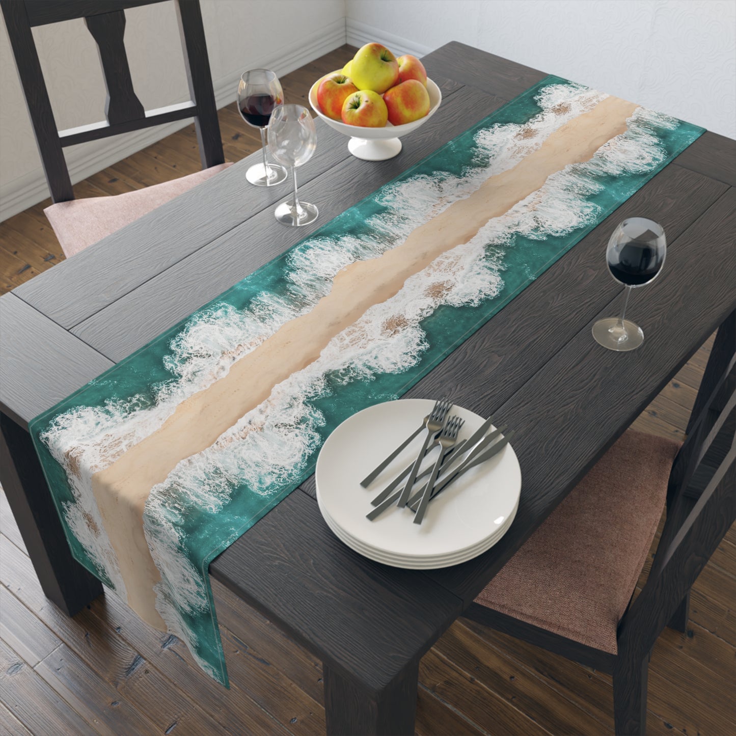 Tischläufer 40 cm x 182 cm Dekoration für den Pessach Seder Das Rote Meer 40 cm x 182 cm
