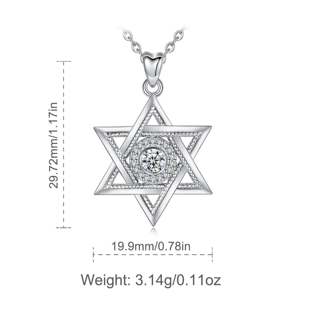 Davidstern-Anhänger – Eleganter Schmuck mit Zirkonen