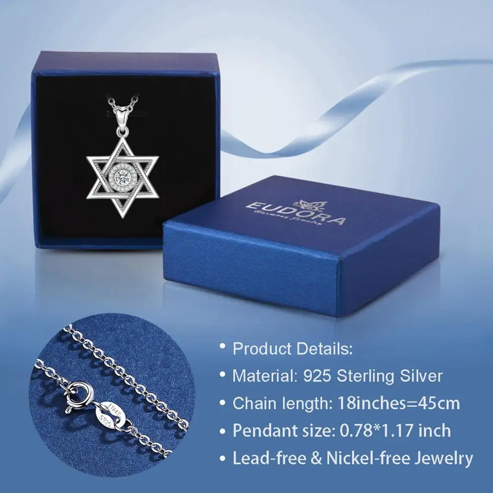 Davidstern-Anhänger – Eleganter Schmuck mit Zirkonen