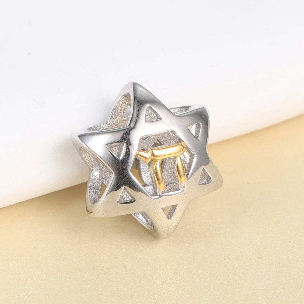 Davidstern-Anhänger – 925er Silber mit Chai