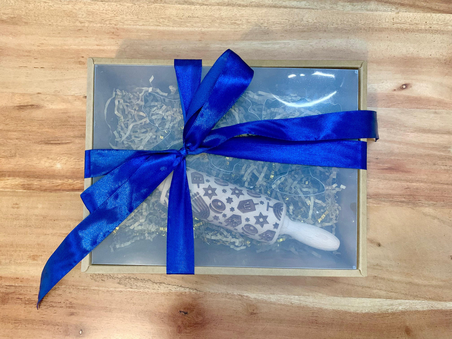 Hanukkah Geschenkset: Chanukka Nudelholz und Ausstechformen