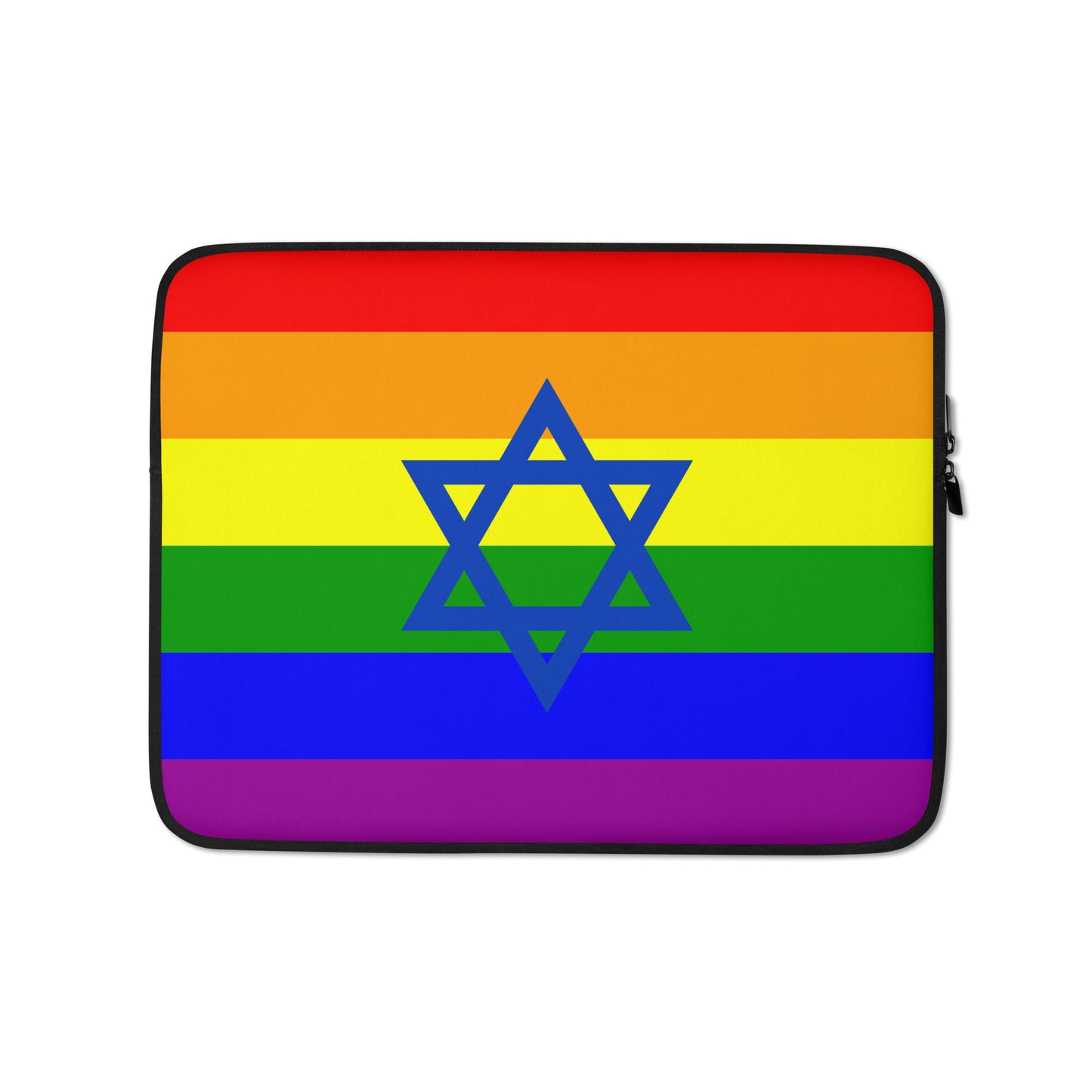 LGBTQ+ Pride Laptop-Tasche mit Davidstern – Jüdisches Geschenk für Israel, Toleranz und Vielfalt