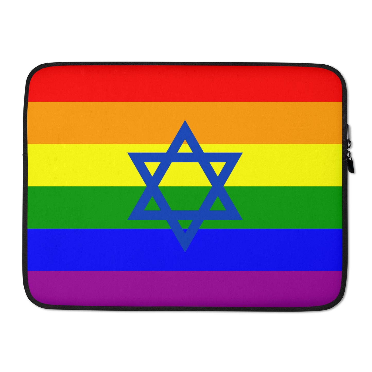 LGBTQ+ Pride Laptop-Tasche mit Davidstern – Jüdisches Geschenk für Israel, Toleranz und Vielfalt