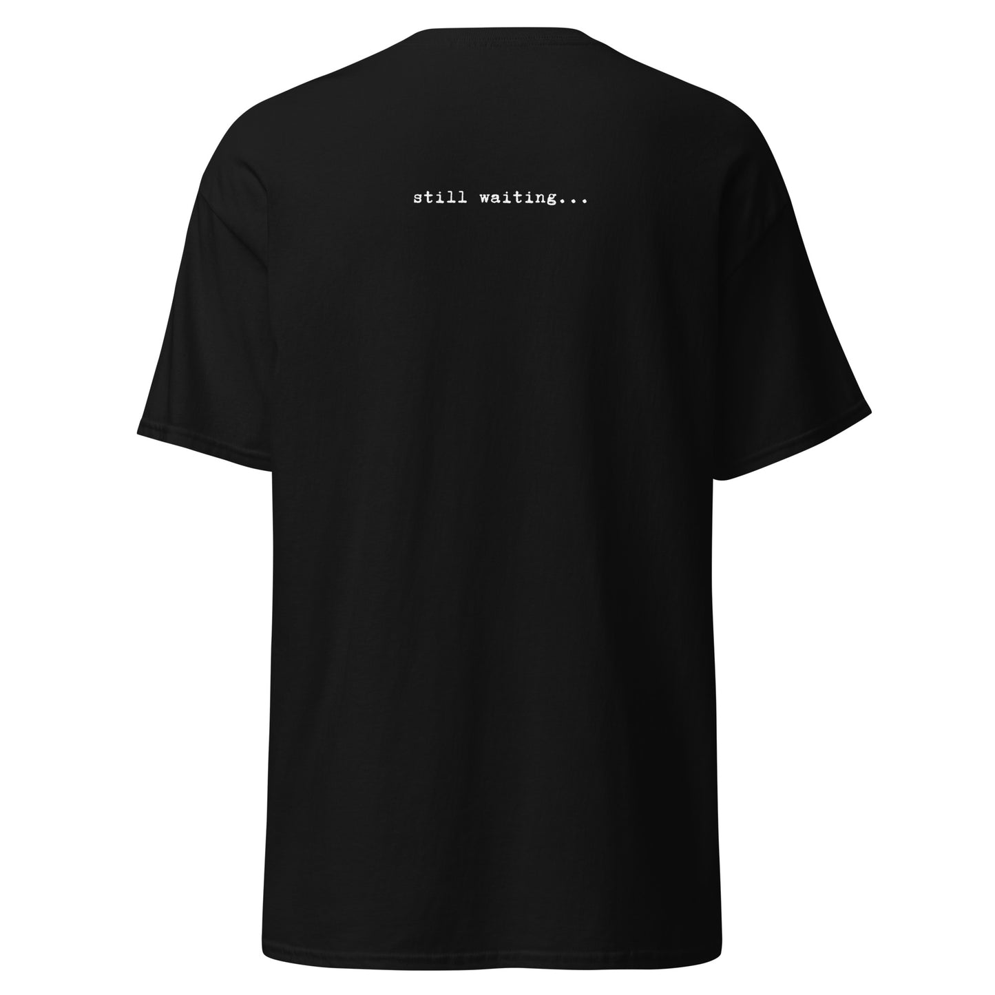 Klassisches Unisex T-Shirt Waiting for Mashiach, jüdischer Humor