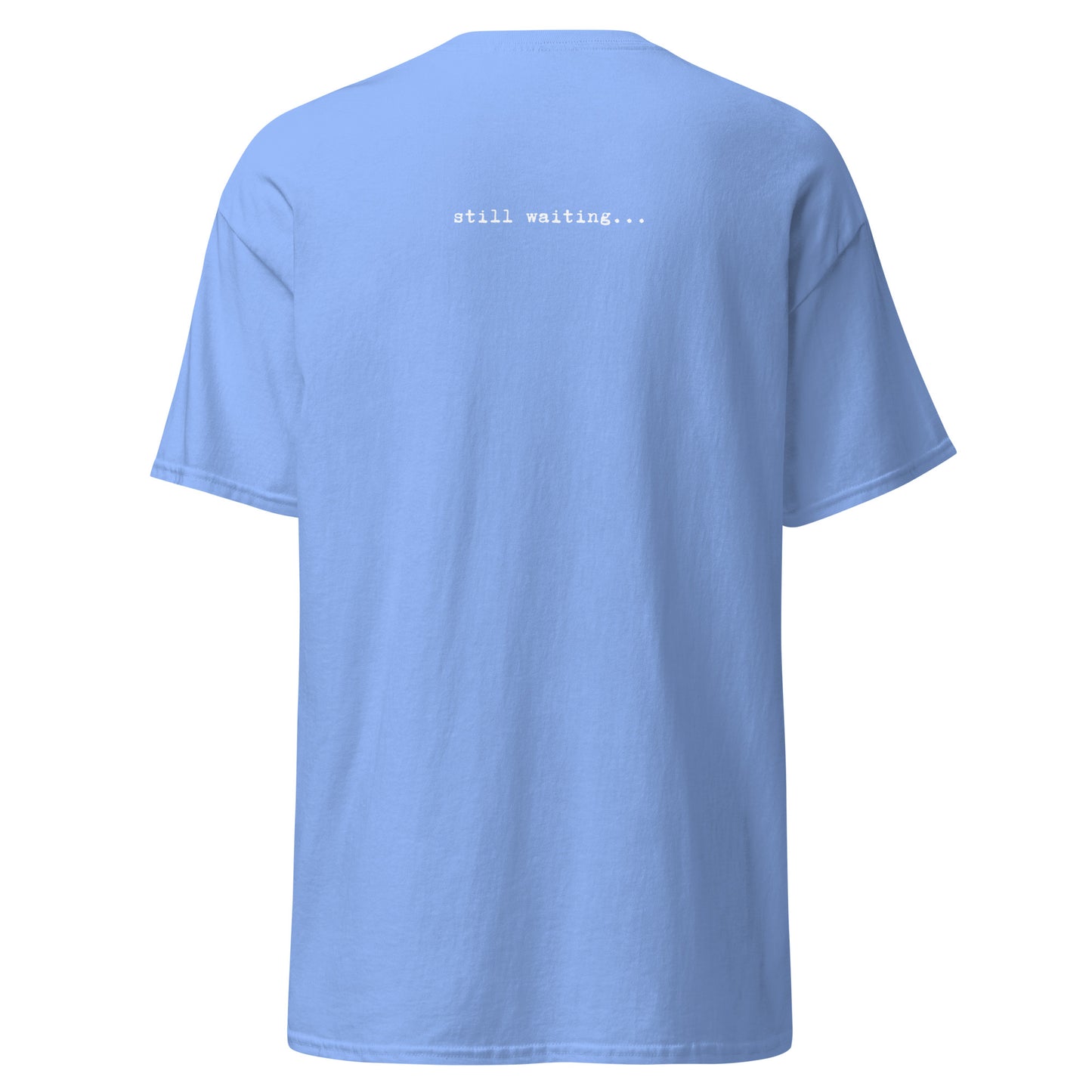Klassisches Unisex T-Shirt Waiting for Mashiach, jüdischer Humor