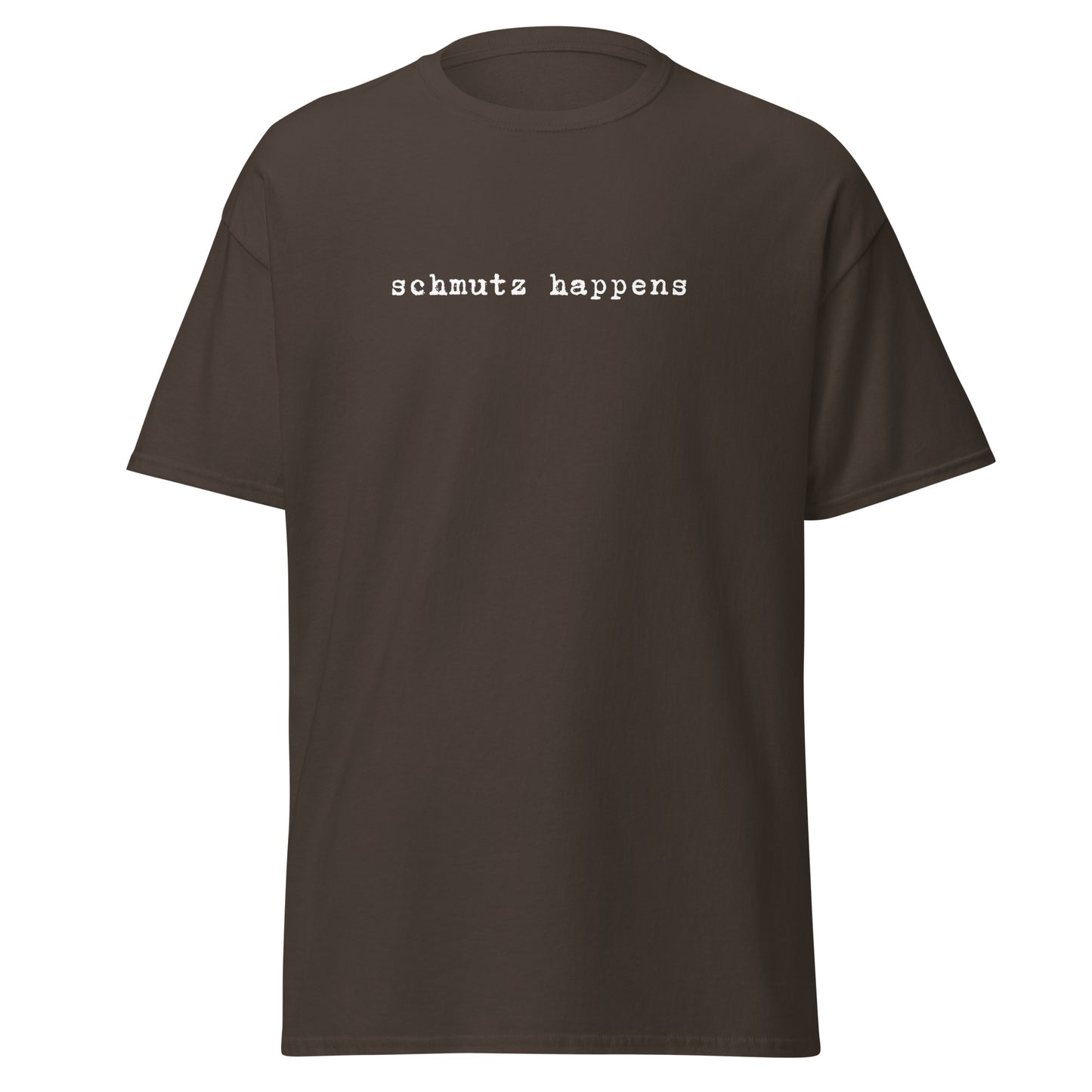Klassisches Unisex T-Shirt Schmutz Happens, Jiddisch, lustige Sprüche, Jüdische Mode