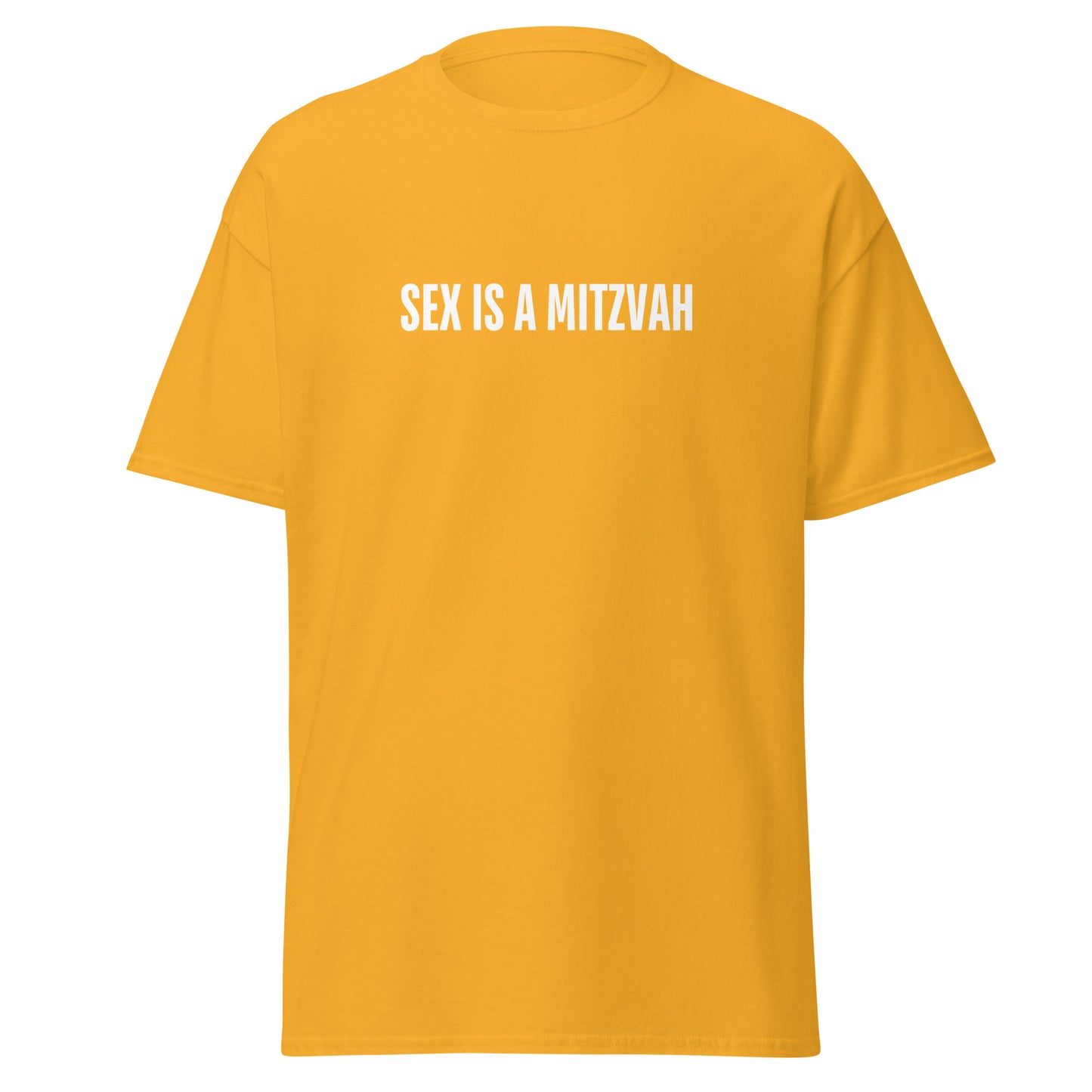 Klassisches Unisex T-Shirt Sex is a Mitzwa, jüdischer Humor