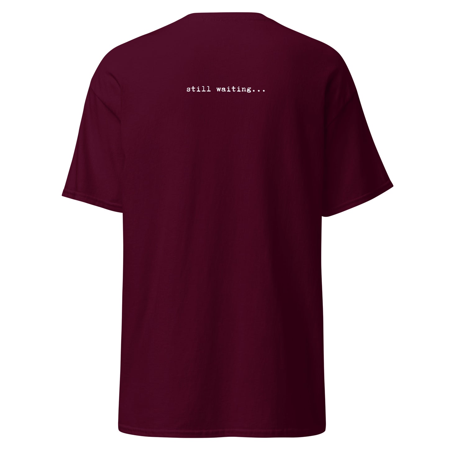 Klassisches Unisex T-Shirt Waiting for Mashiach, jüdischer Humor