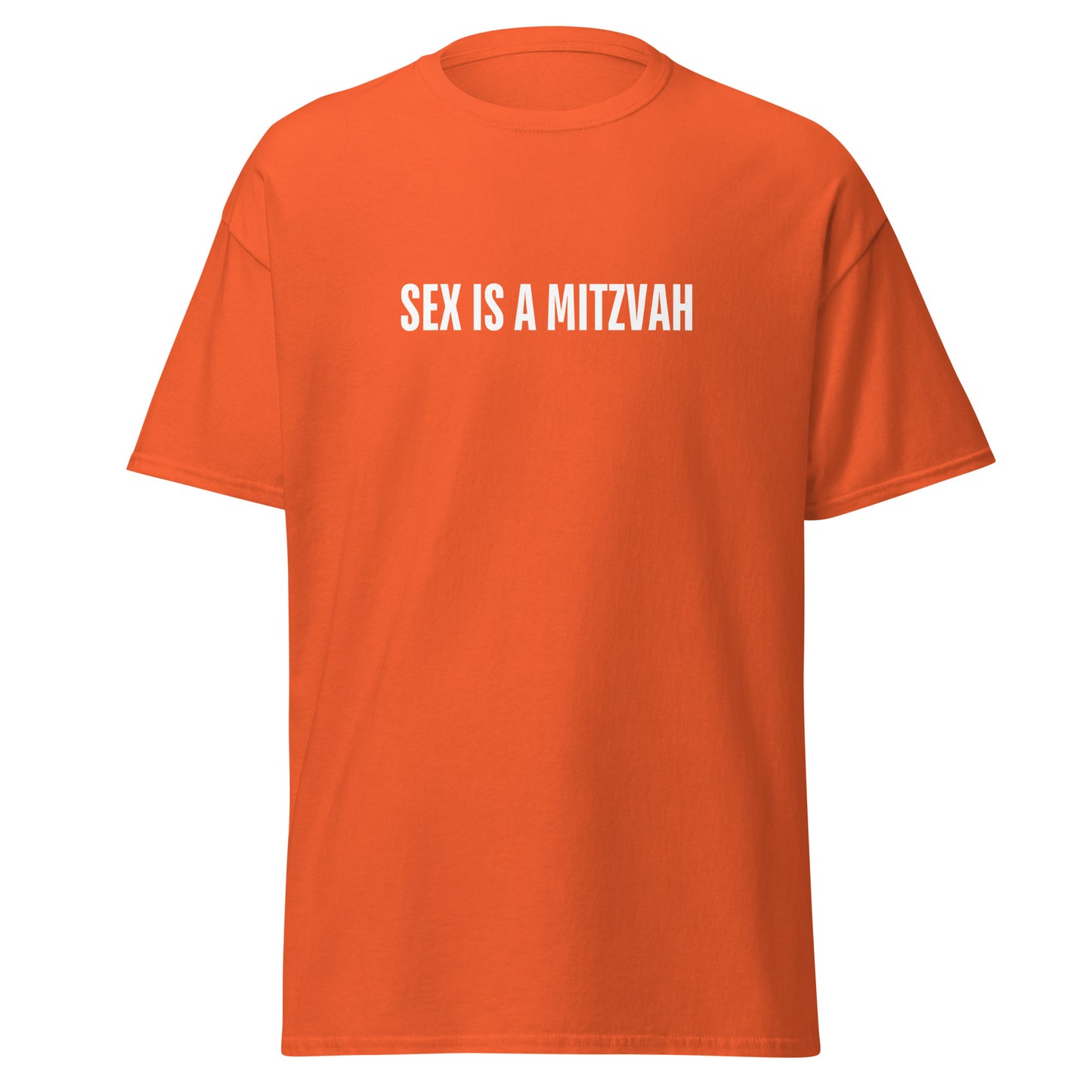 Klassisches Unisex T-Shirt Sex is a Mitzwa, jüdischer Humor