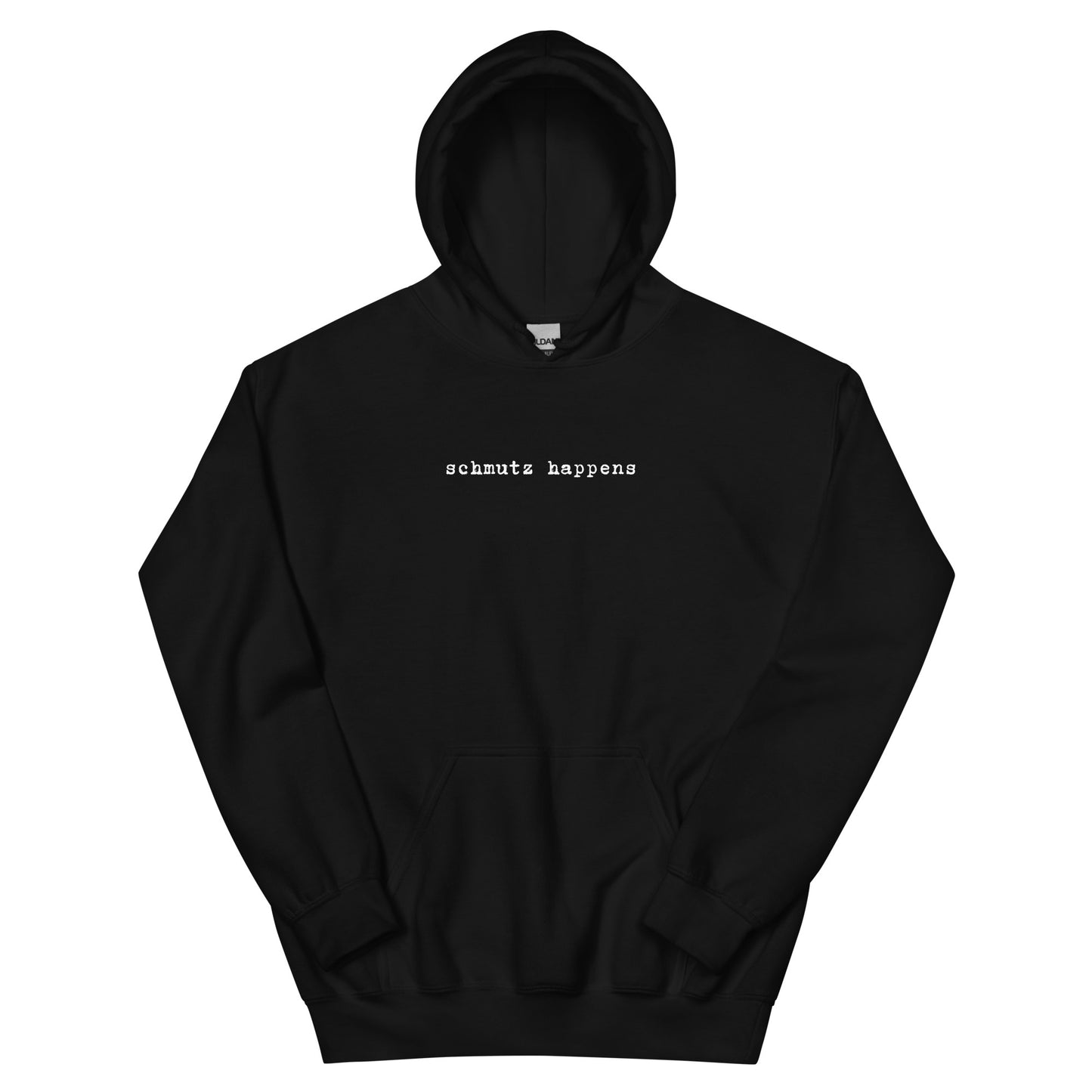 Unisex-Kapuzenpullover – 'Schmutz Happens' – Yiddisches Statement für Humorvolle Fans
