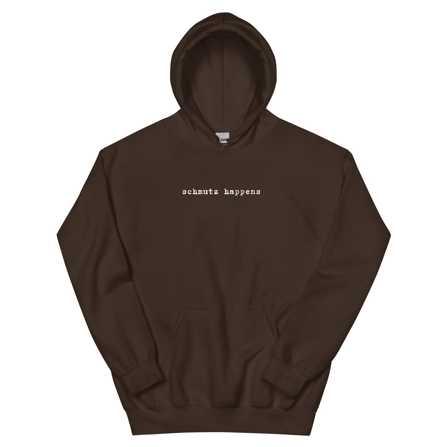 Unisex-Kapuzenpullover – 'Schmutz Happens' – Yiddisches Statement für Humorvolle Fans