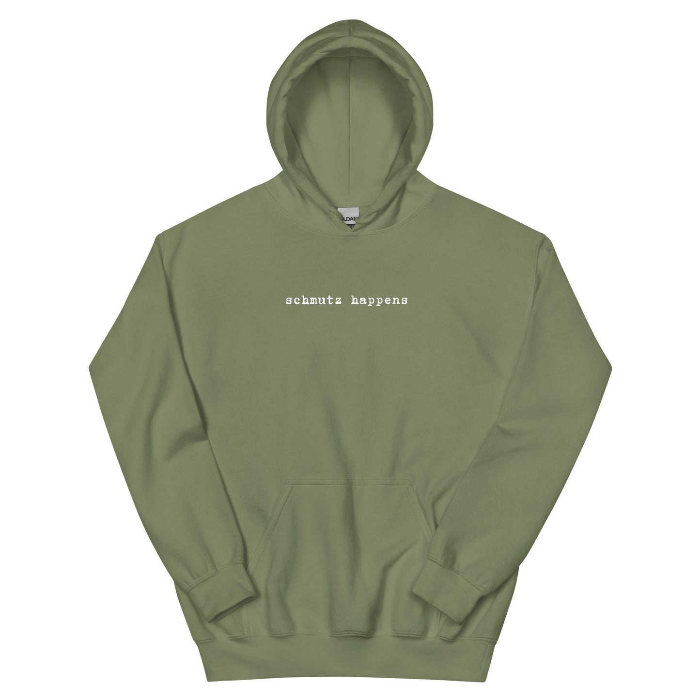 Unisex-Kapuzenpullover – 'Schmutz Happens' – Yiddisches Statement für Humorvolle Fans