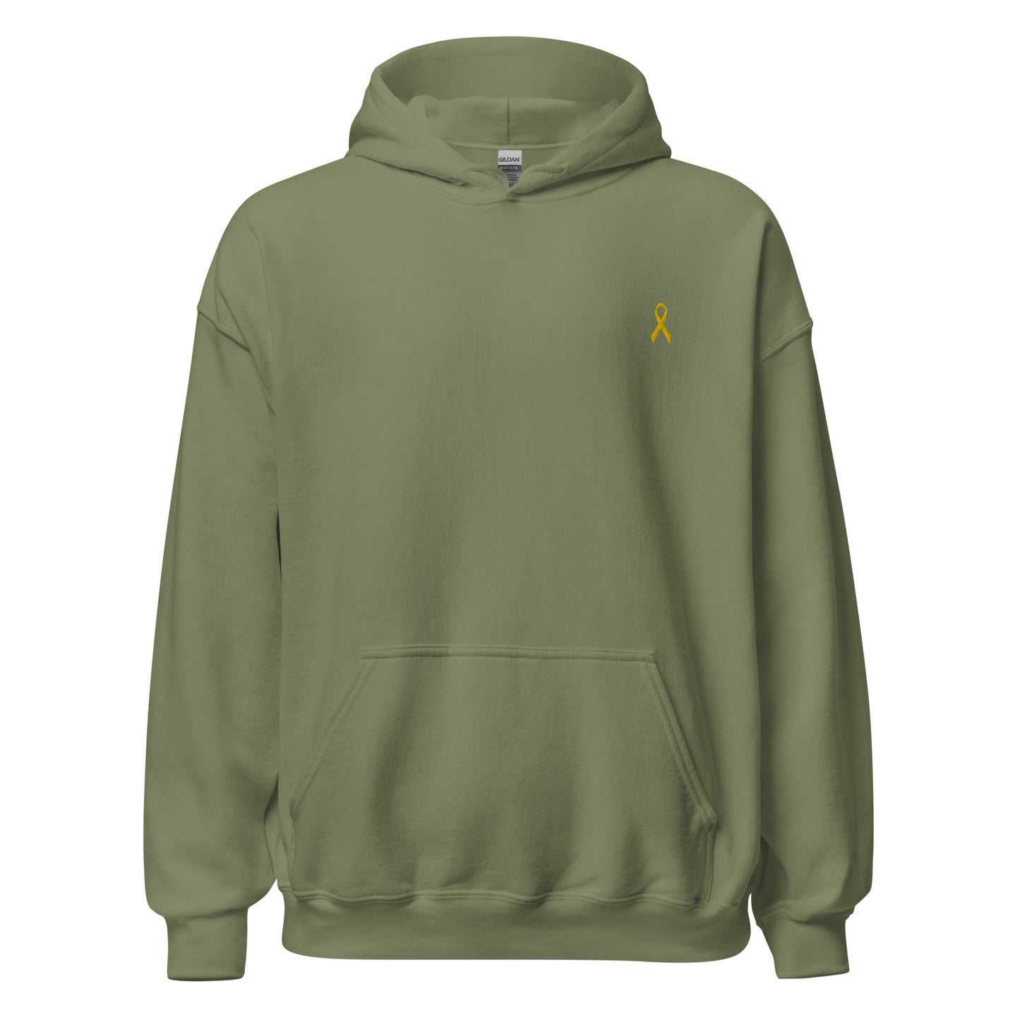 Unisex-Kapuzenpullover gelbe Schleife, Solidarität mit Israel - Zeichen der Unterstützung
