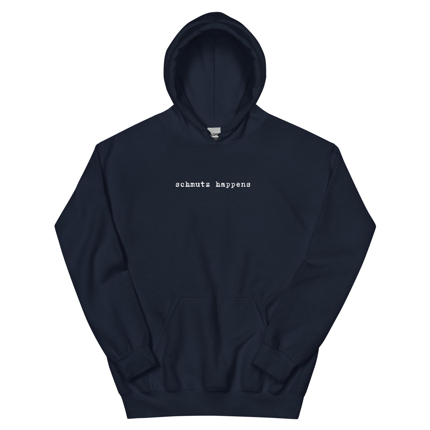 Unisex-Kapuzenpullover – 'Schmutz Happens' – Yiddisches Statement für Humorvolle Fans