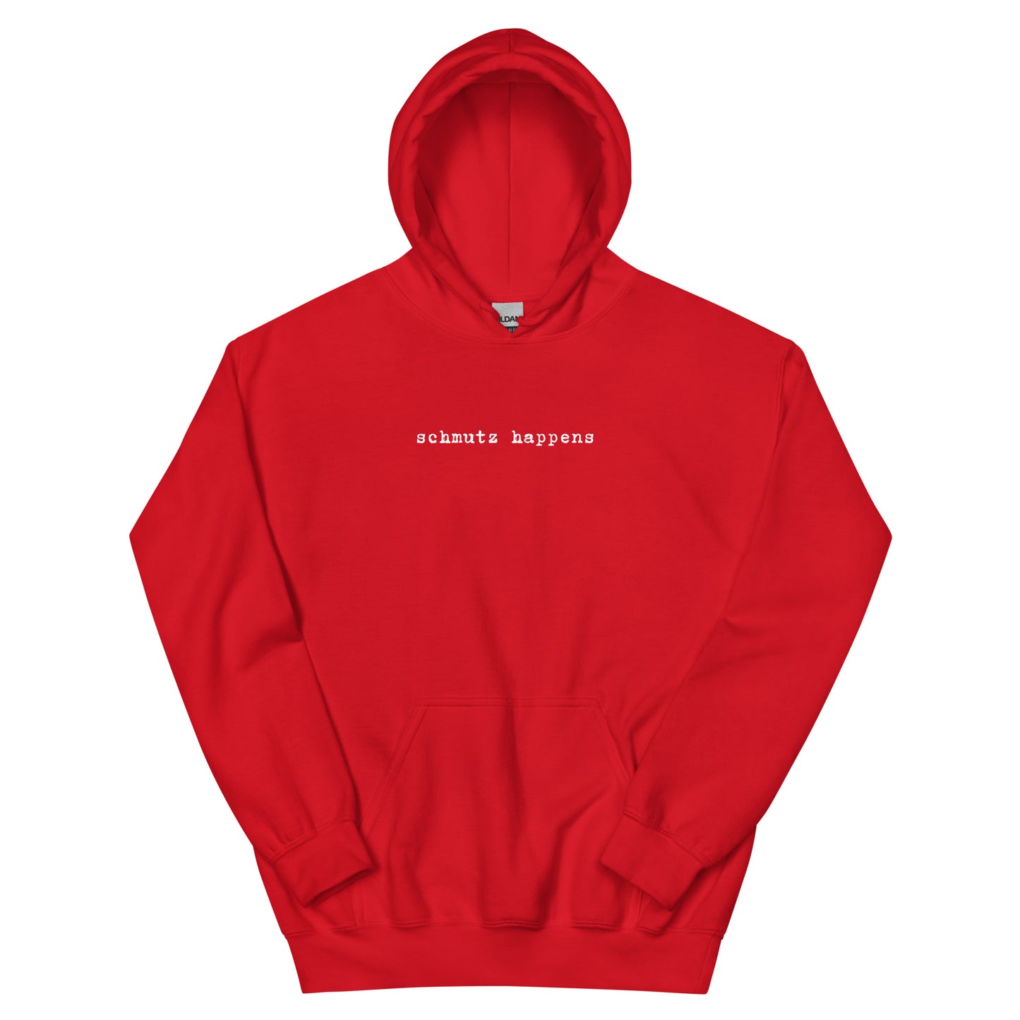 Unisex-Kapuzenpullover – 'Schmutz Happens' – Yiddisches Statement für Humorvolle Fans