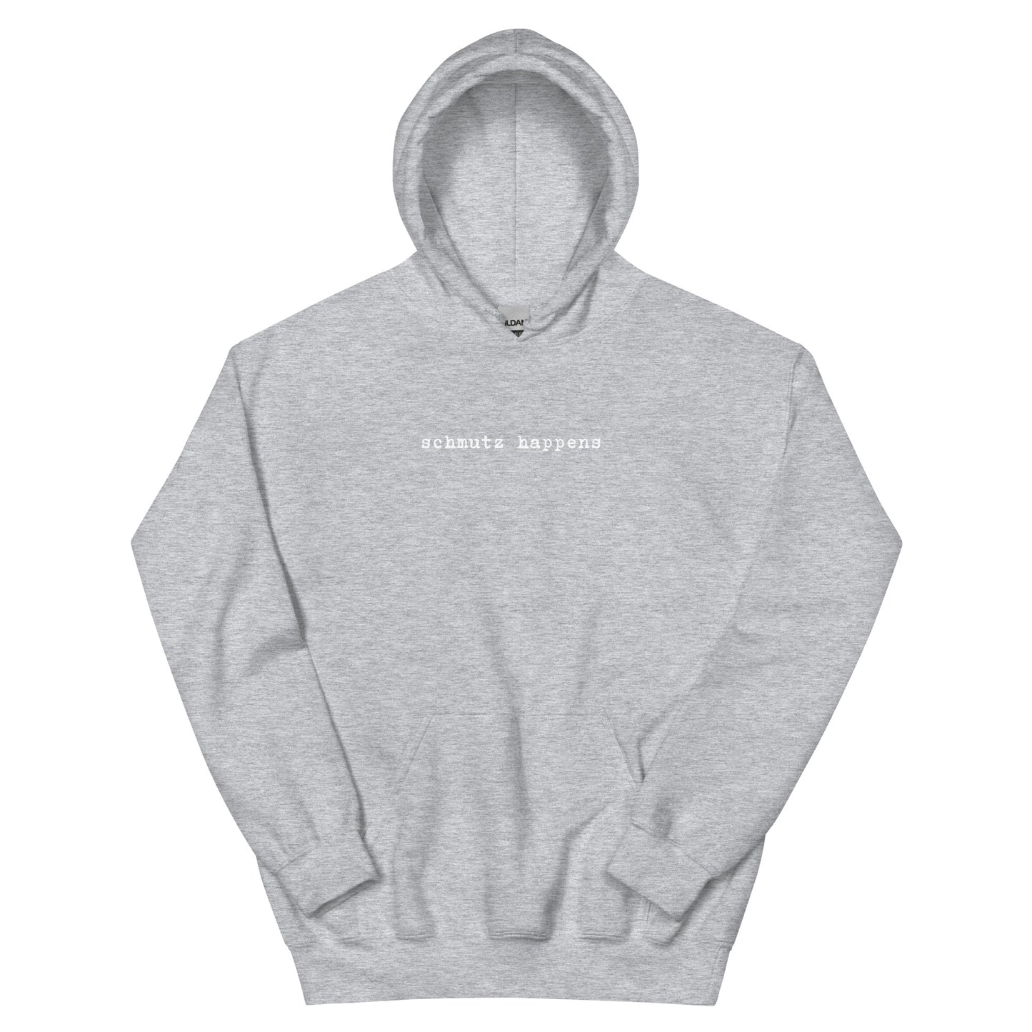 Unisex-Kapuzenpullover – 'Schmutz Happens' – Yiddisches Statement für Humorvolle Fans