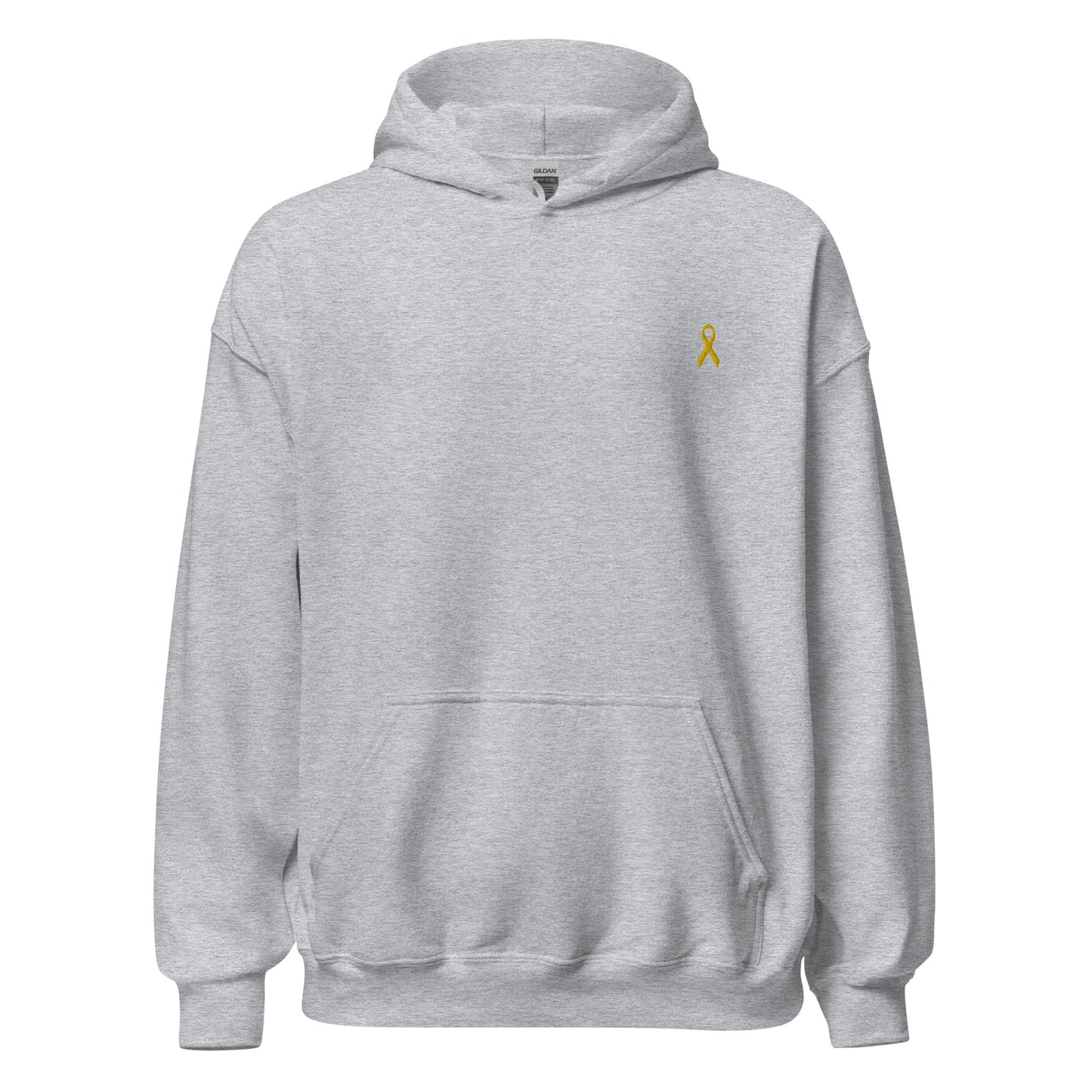 Unisex-Kapuzenpullover gelbe Schleife, Solidarität mit Israel - Zeichen der Unterstützung
