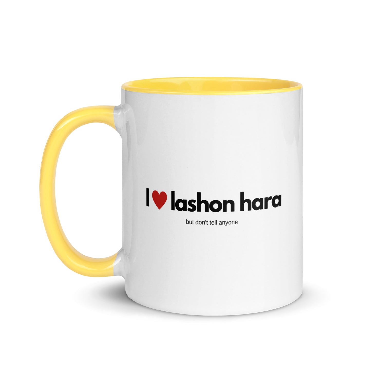 Tasse mit farbiger Innenseite "I love lashon hara"