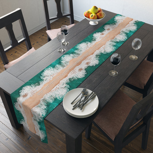 Tischläufer 40 cm x 228 cm Dekoration für den Pessach Seder Das Rote Meer mit dem Torah-Vers 40 cm x 228 cm