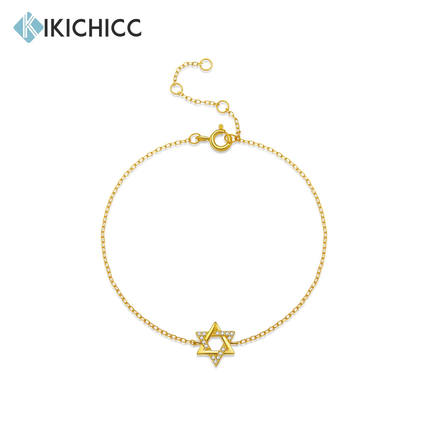 Armband mit Davidstern – 925er Silber mit kleinen Zirkonen