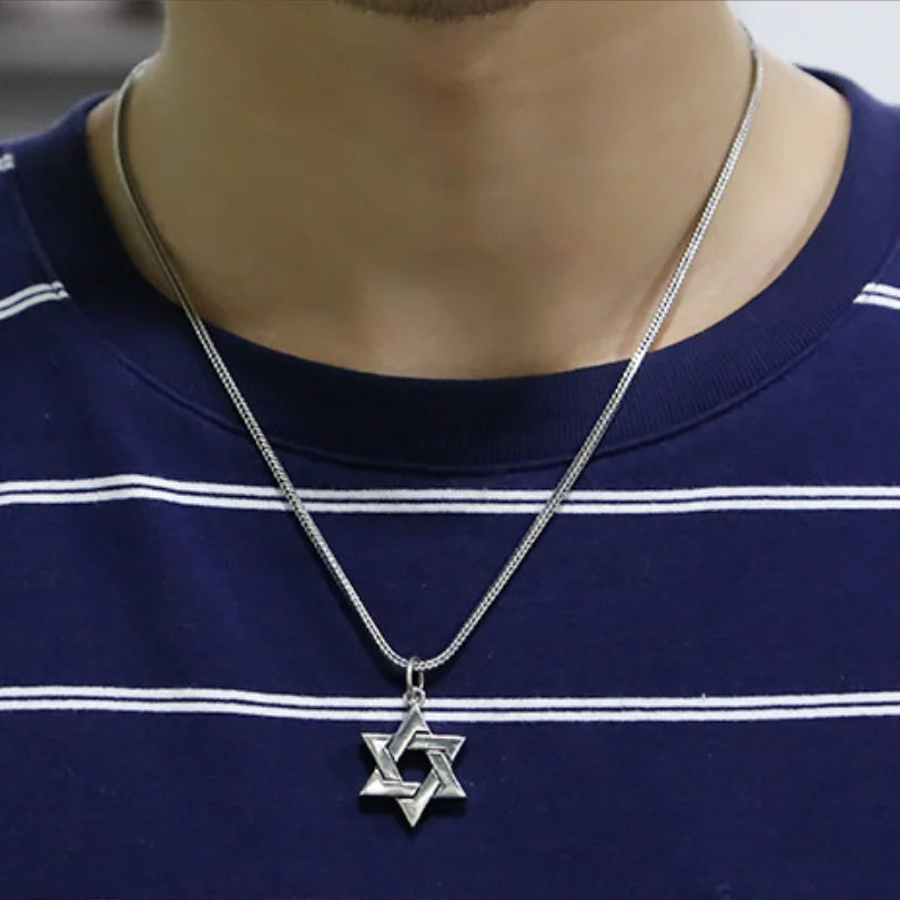 Davidstern Anhänger aus 925er Silber