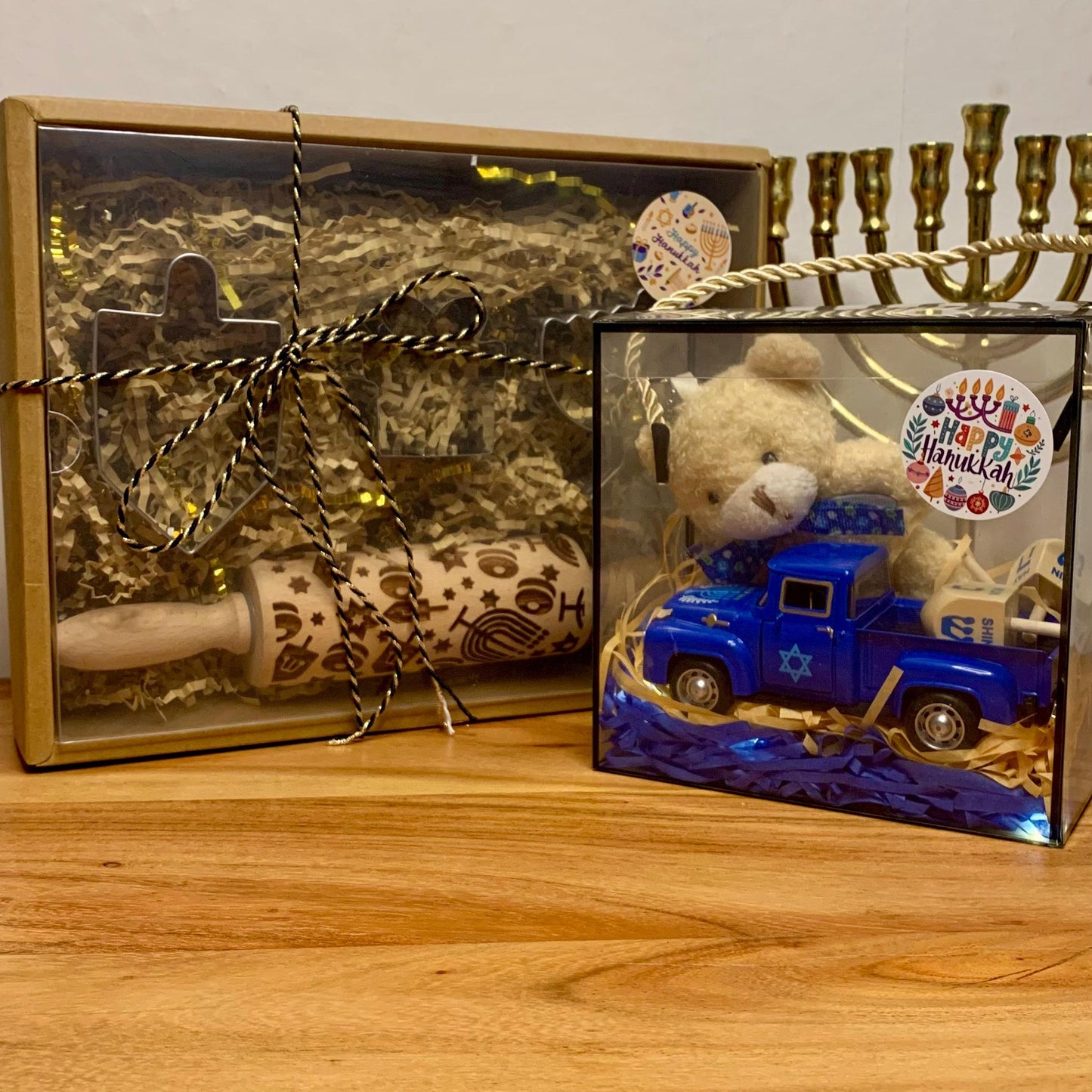 Hanukkah Geschenkset: Chanukka Nudelholz und Ausstechformen
