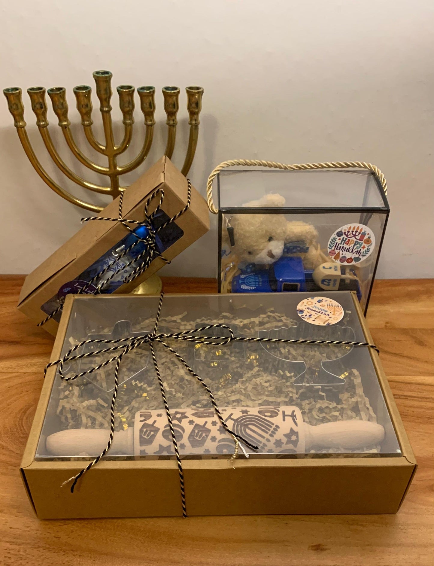 Hanukkah Geschenkset: Chanukka Nudelholz und Ausstechformen