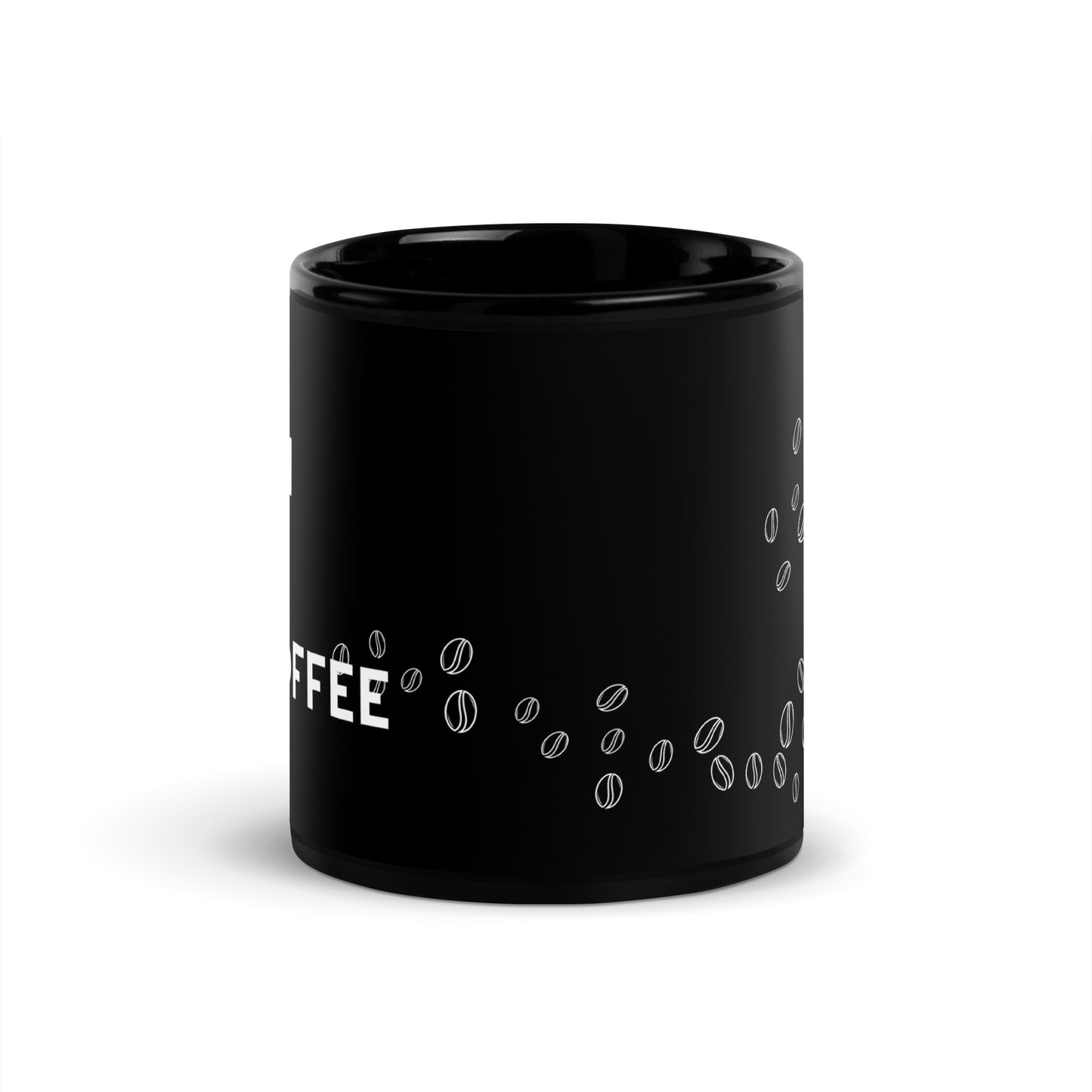 Schwarze glänzende Tasse Borei Pri HaCoffee Geschenk