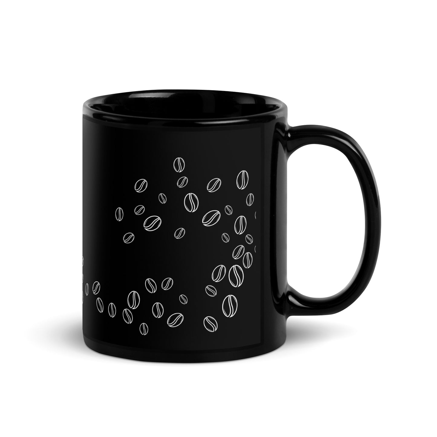 Schwarze glänzende Tasse Borei Pri HaCoffee Geschenk