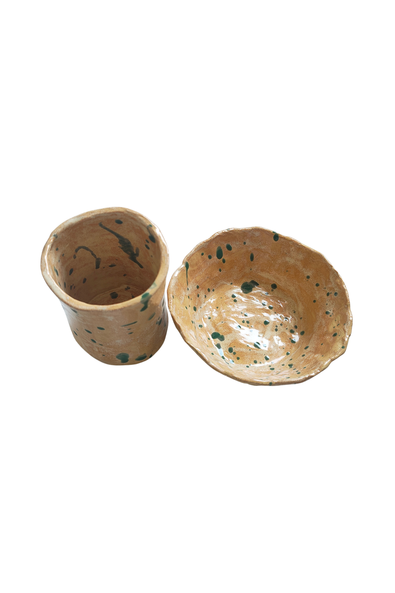 Handmade Ceramic Kiddush Set | Festive Holiday & Shabbat Centerpiece