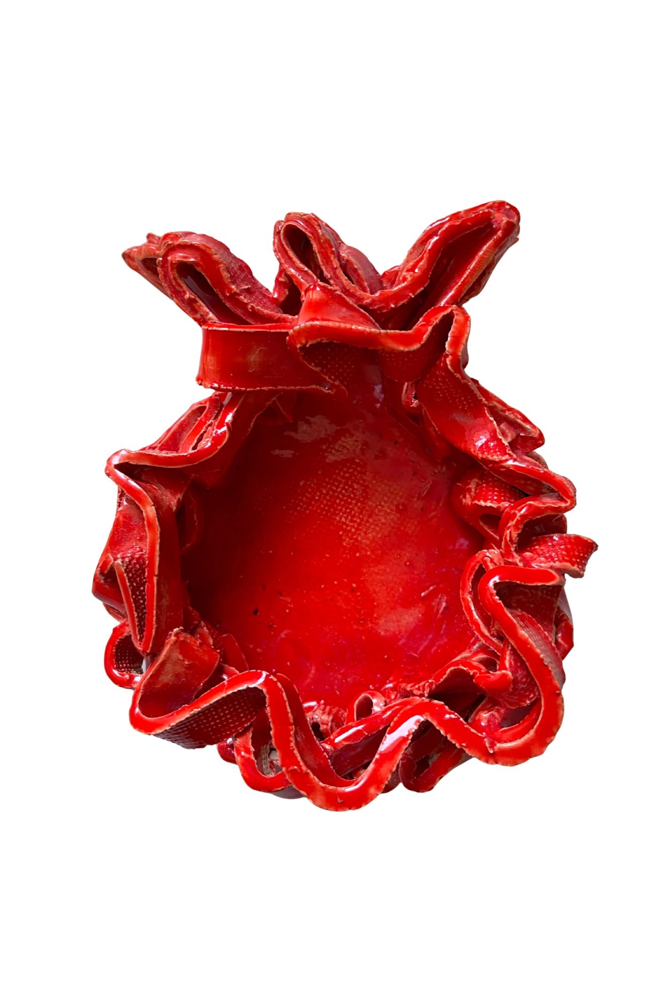 Handmade Ceramic Pomegranate Candle Holder for Shabbat