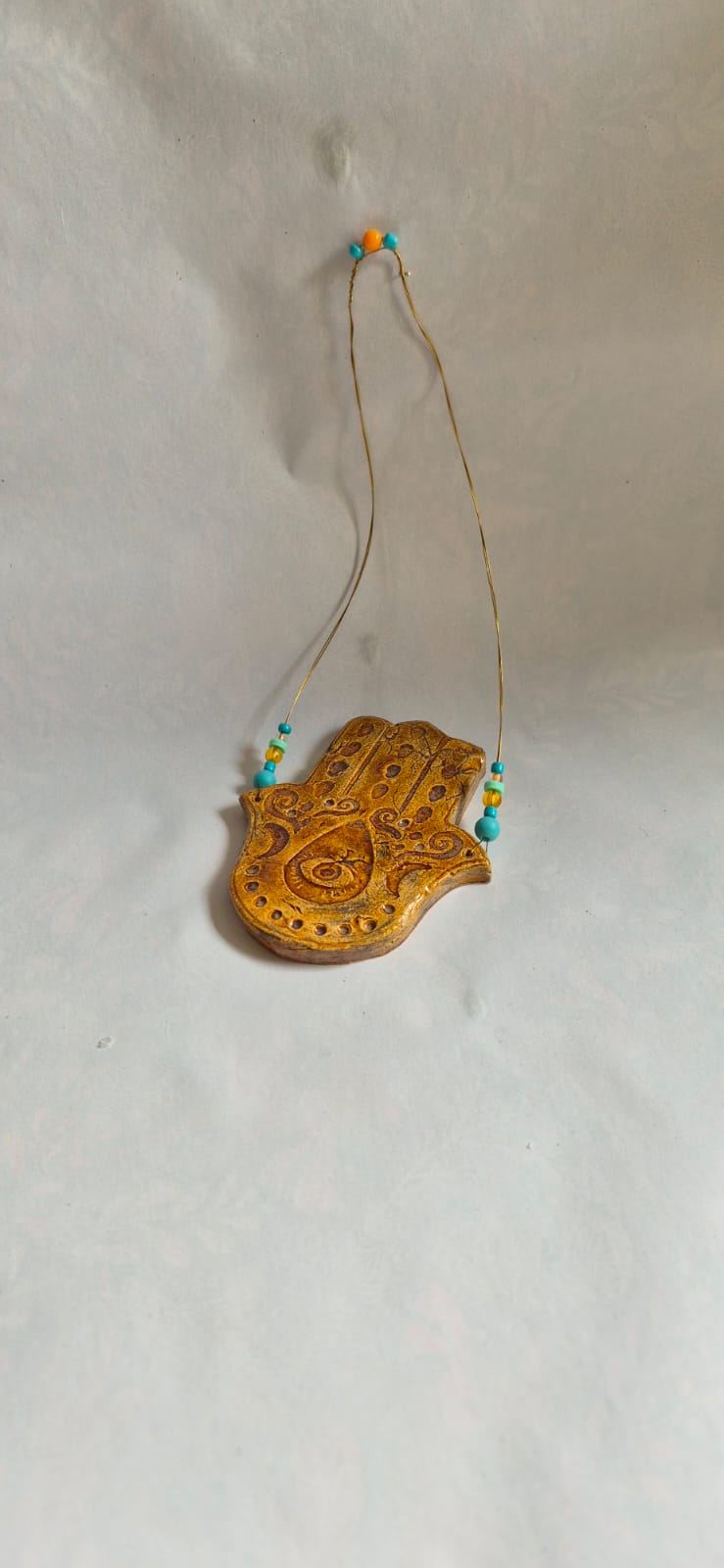 Hamsa – Handgefertigtes Keramik-Amulett