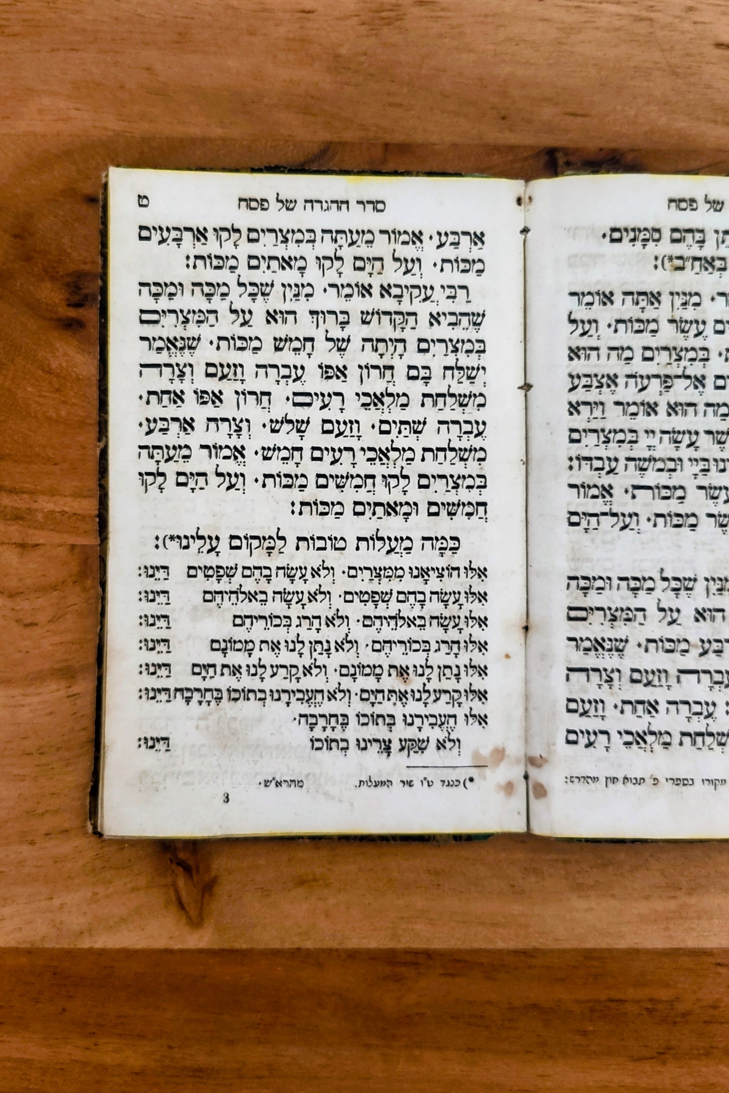 Haggada shel Pessach von 1842 Mit jiddischen Anweisungen in Raschi-Schrift
