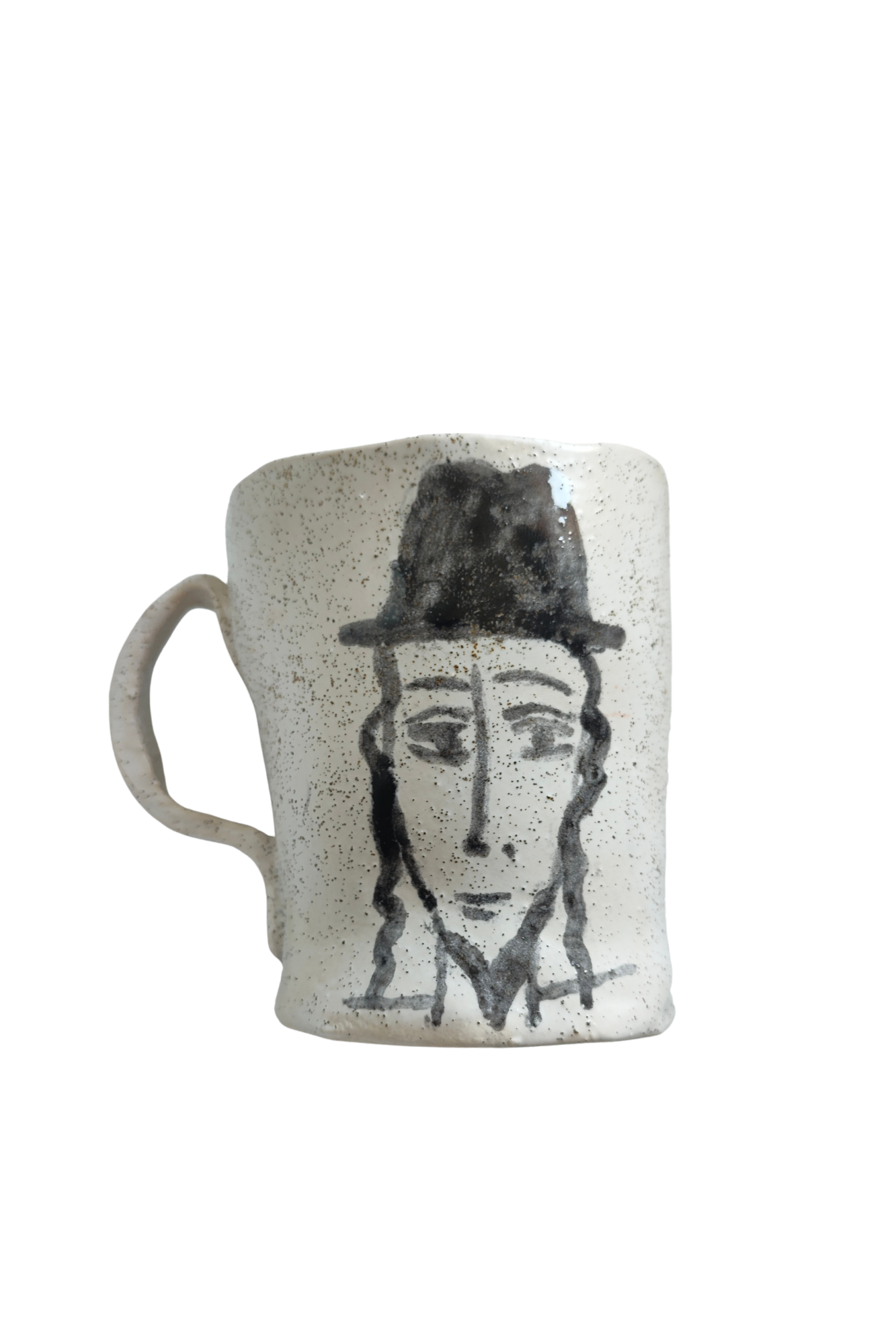 Handmade Ceramic Hasidic Man Mug | Meaningful Jewish Gift