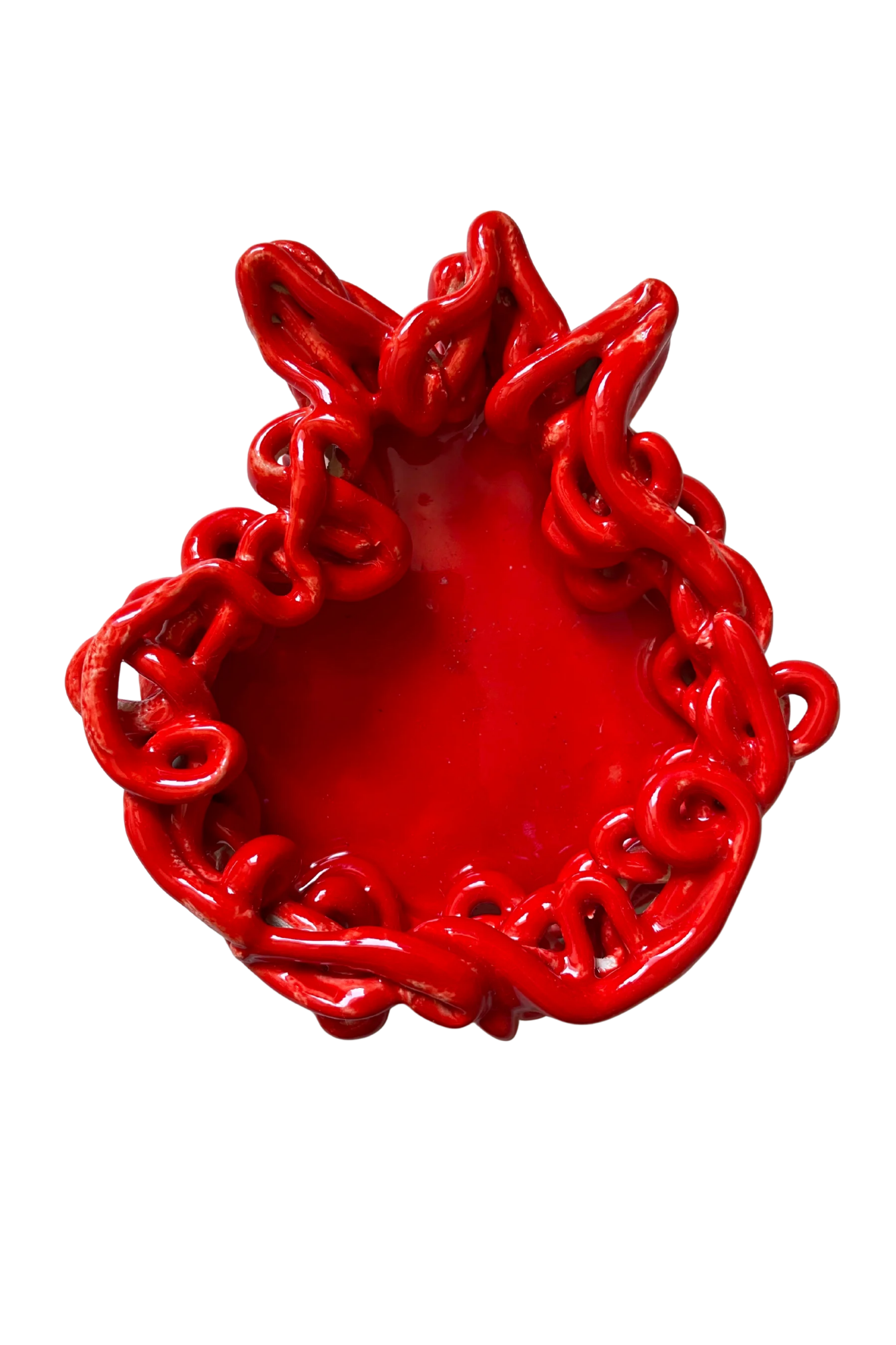 Handmade Ceramic Pomegranate Candle Holder for Shabbat