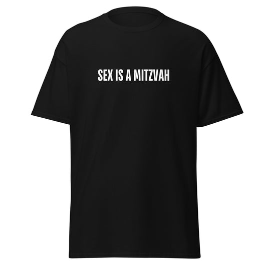 Klassisches Unisex T-Shirt Sex is a Mitzwa, jüdischer Humor