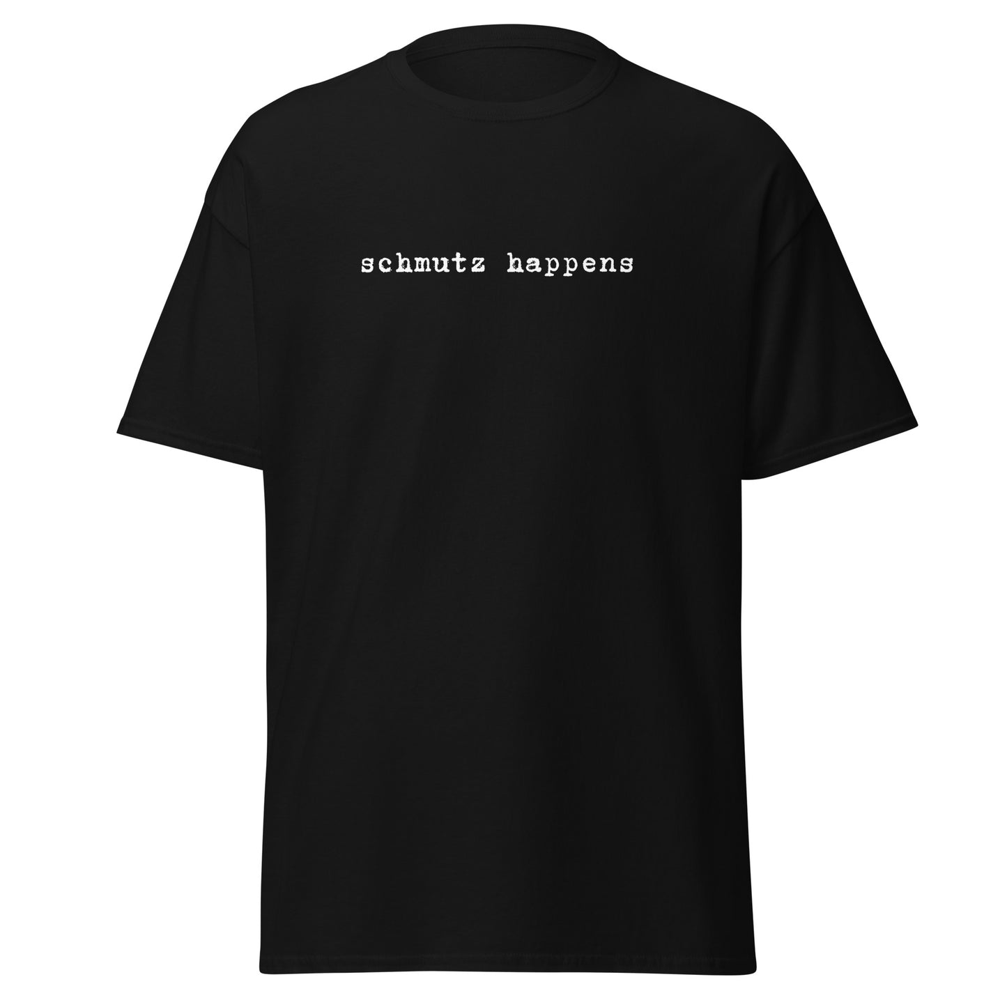 Klassisches Unisex T-Shirt Schmutz Happens, Jiddisch, lustige Sprüche, Jüdische Mode