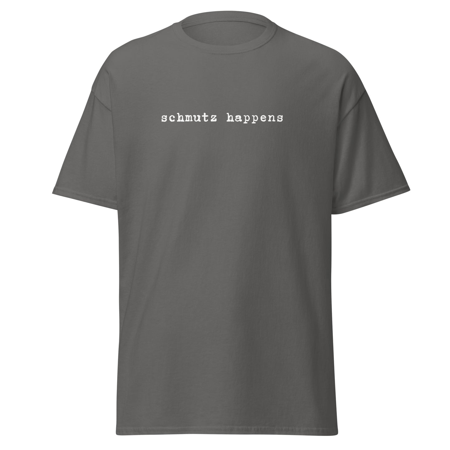 Klassisches Unisex T-Shirt Schmutz Happens, Jiddisch, lustige Sprüche, Jüdische Mode