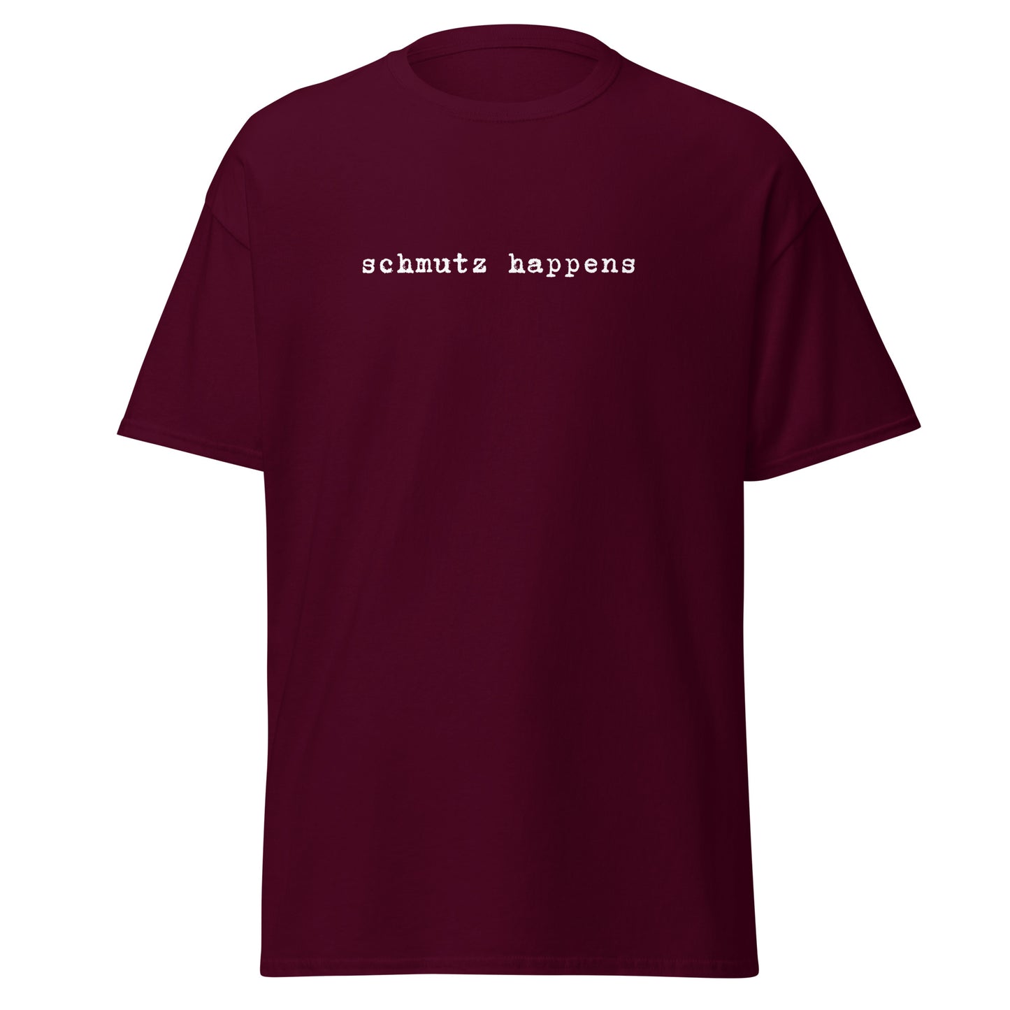 Klassisches Unisex T-Shirt Schmutz Happens, Jiddisch, lustige Sprüche, Jüdische Mode