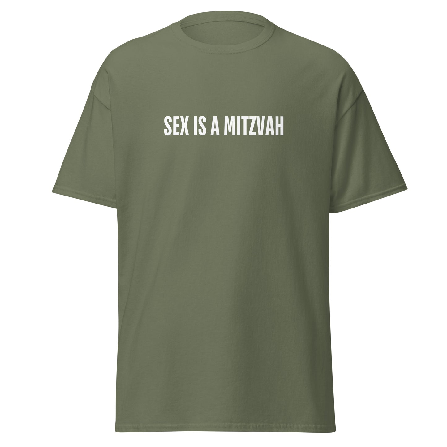 Klassisches Unisex T-Shirt Sex is a Mitzwa, jüdischer Humor