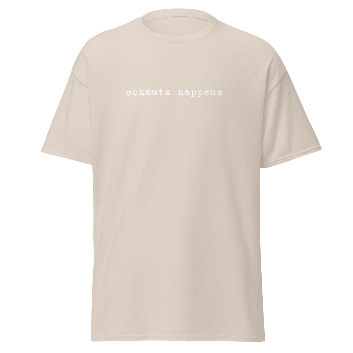Klassisches Unisex T-Shirt Schmutz Happens, Jiddisch, lustige Sprüche, Jüdische Mode