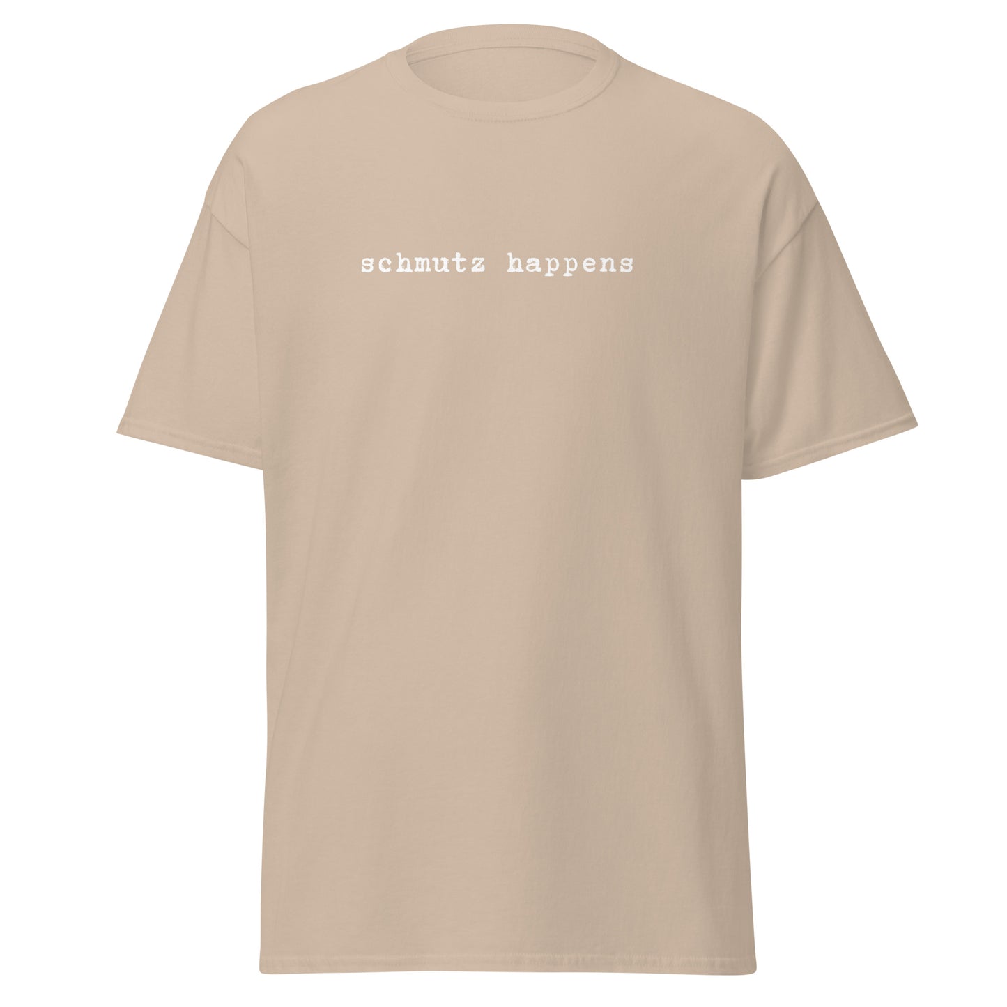 Klassisches Unisex T-Shirt Schmutz Happens, Jiddisch, lustige Sprüche, Jüdische Mode