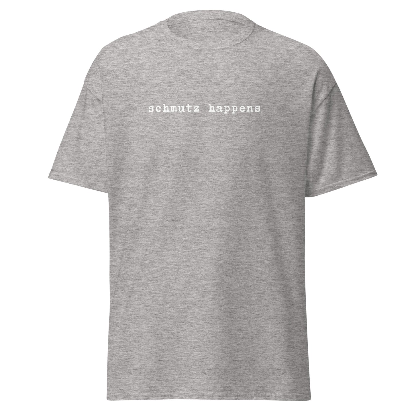 Klassisches Unisex T-Shirt Schmutz Happens, Jiddisch, lustige Sprüche, Jüdische Mode