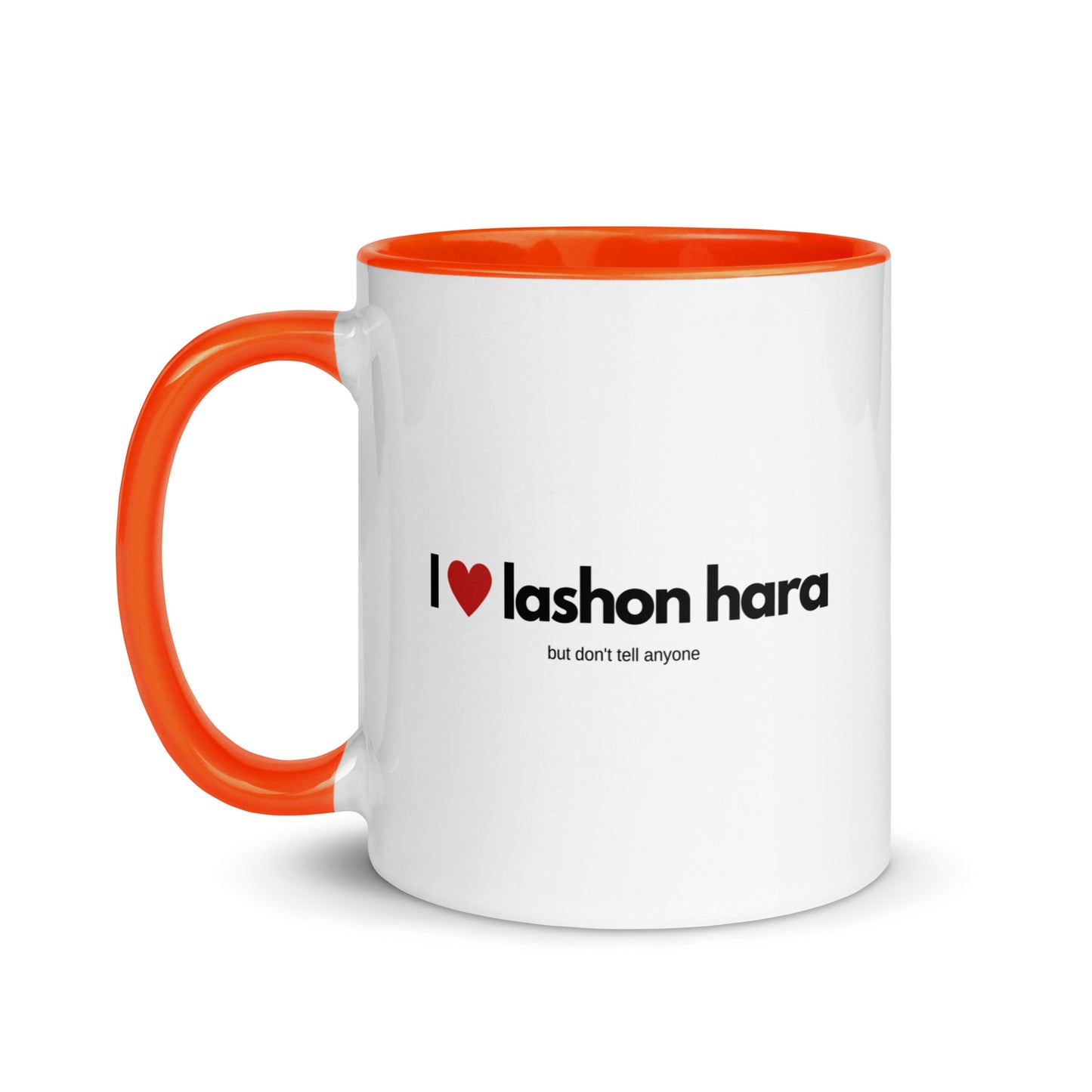 Tasse mit farbiger Innenseite "I love lashon hara"