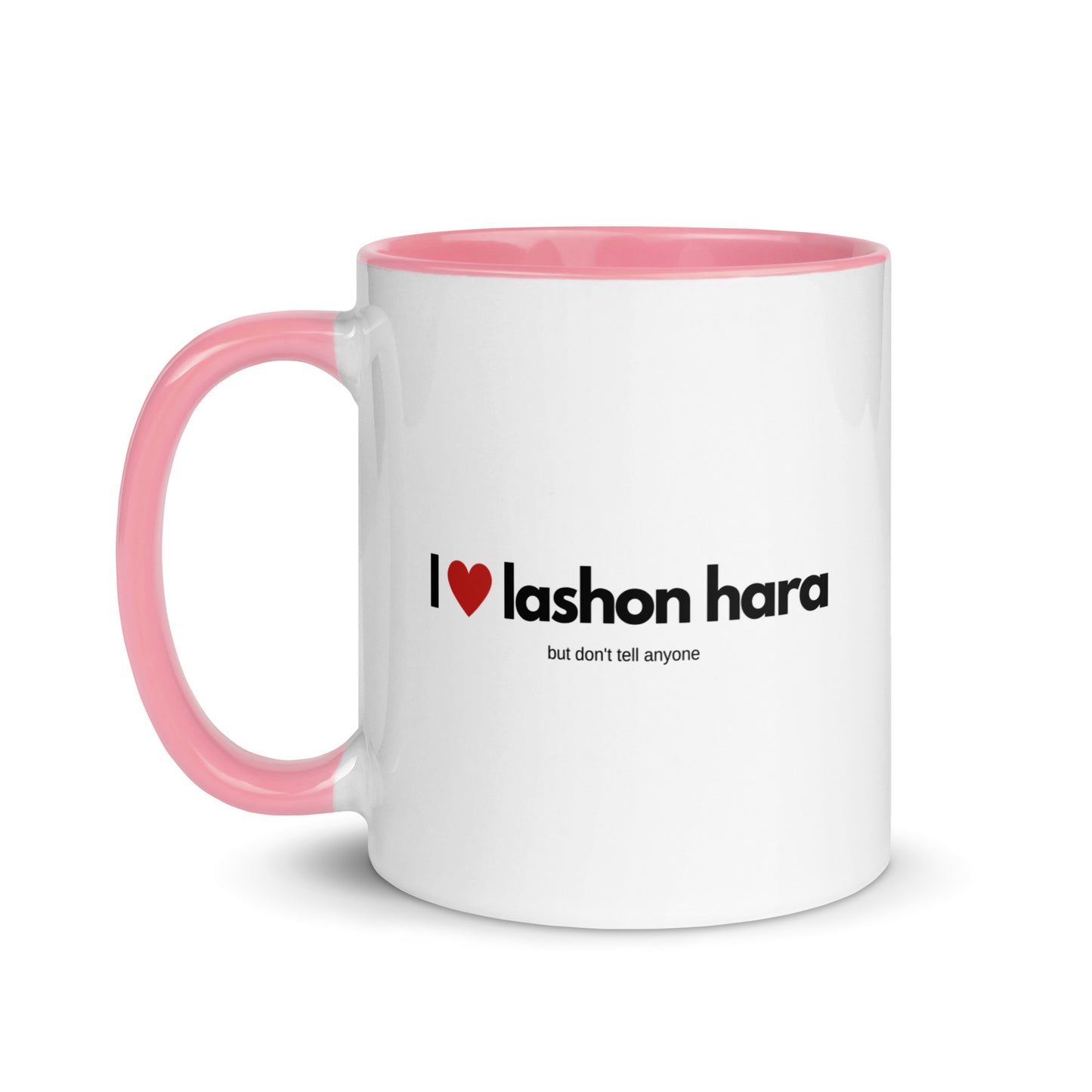 Tasse mit farbiger Innenseite "I love lashon hara"